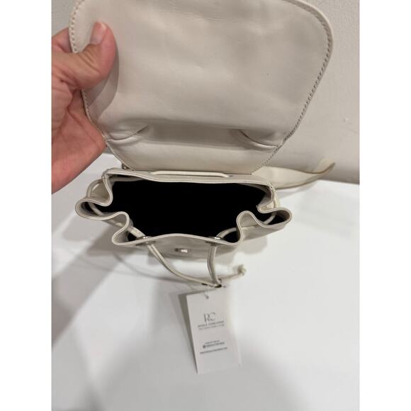 Salvatore Ferragamo Leather Small School Drawstring Backpack White / Silver - Picture 11 of 15